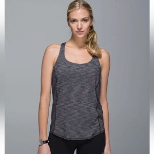 Lululemon Wild Tank Heathered Black Size 8
